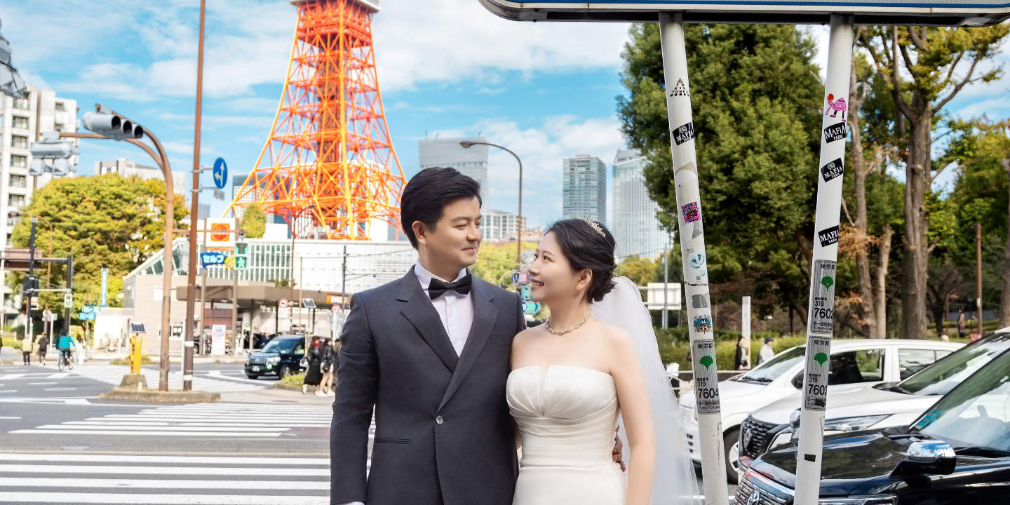 Tokyo: Wedding Photo Tour dengan 3 Lokasi & Pro Styling